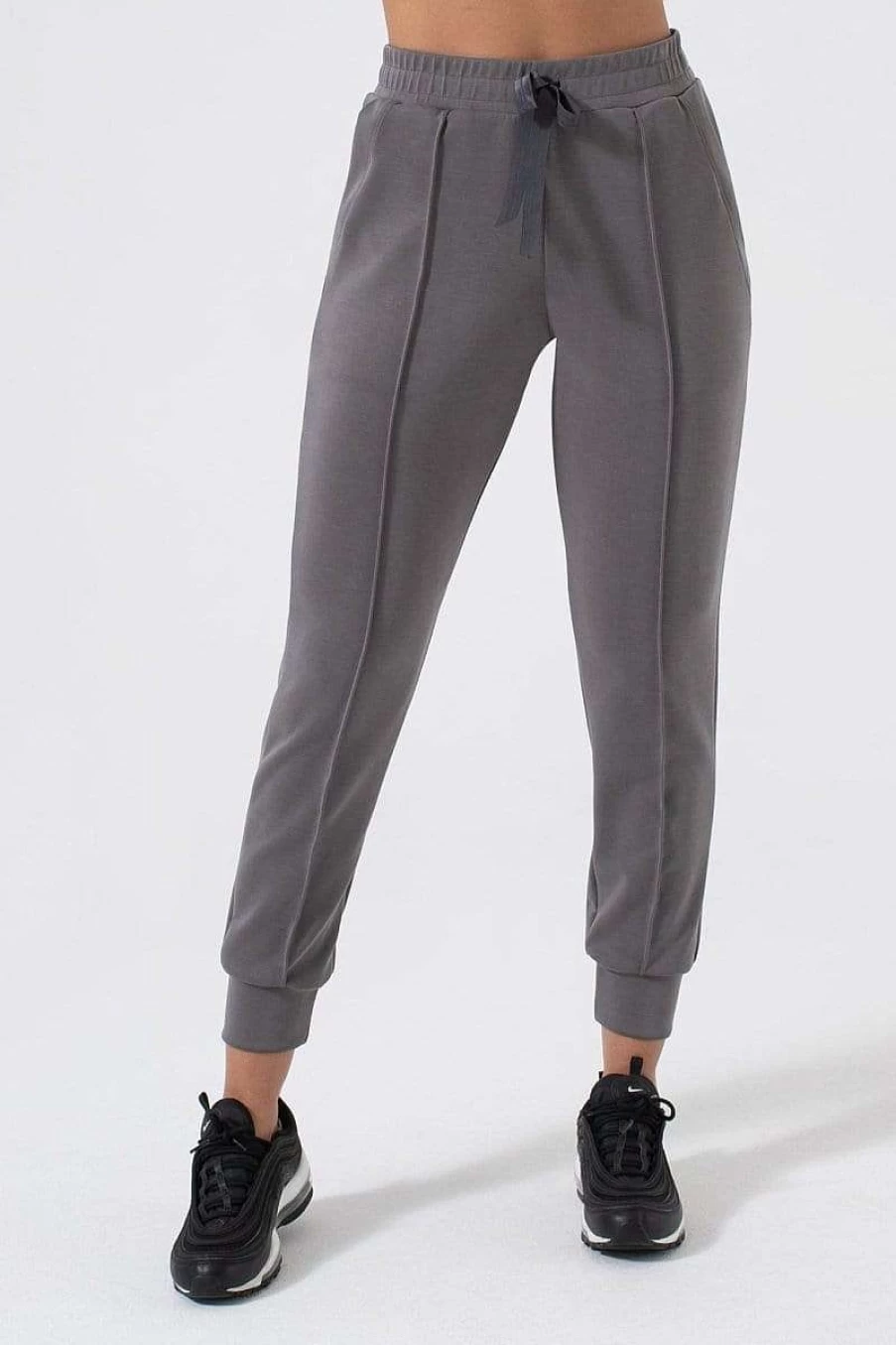 NUX Women's Sleek Fabric Riley Jogger - Comfortable High-Waist Lounge Pants for Casual Wear