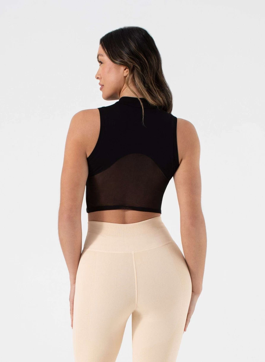 NUX Women's Mock Crop Top - Stylish & Comfortable Fashion Tee
