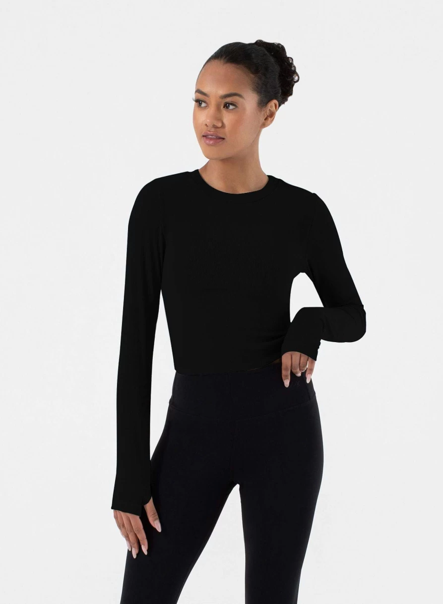 NUX Women's Ultra Soft Acacia Twist Back Long Sleeve Top - Comfortable Stretchable Casual Blouse