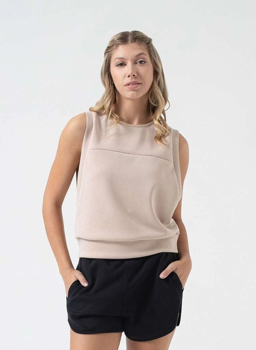 NUX Women's Slim Fit Fabric Vest - Lightweight Stylish Sleeveless Top for Casual Wear