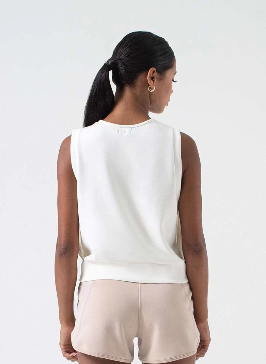 NUX Women's Slim Fit Fabric Vest - Lightweight Stylish Sleeveless Top for Casual Wear